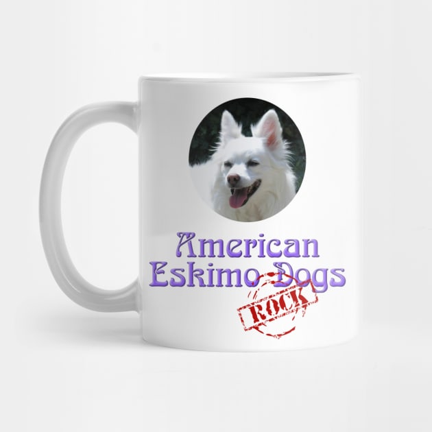 American Eskimo Dogs Rock by Naves